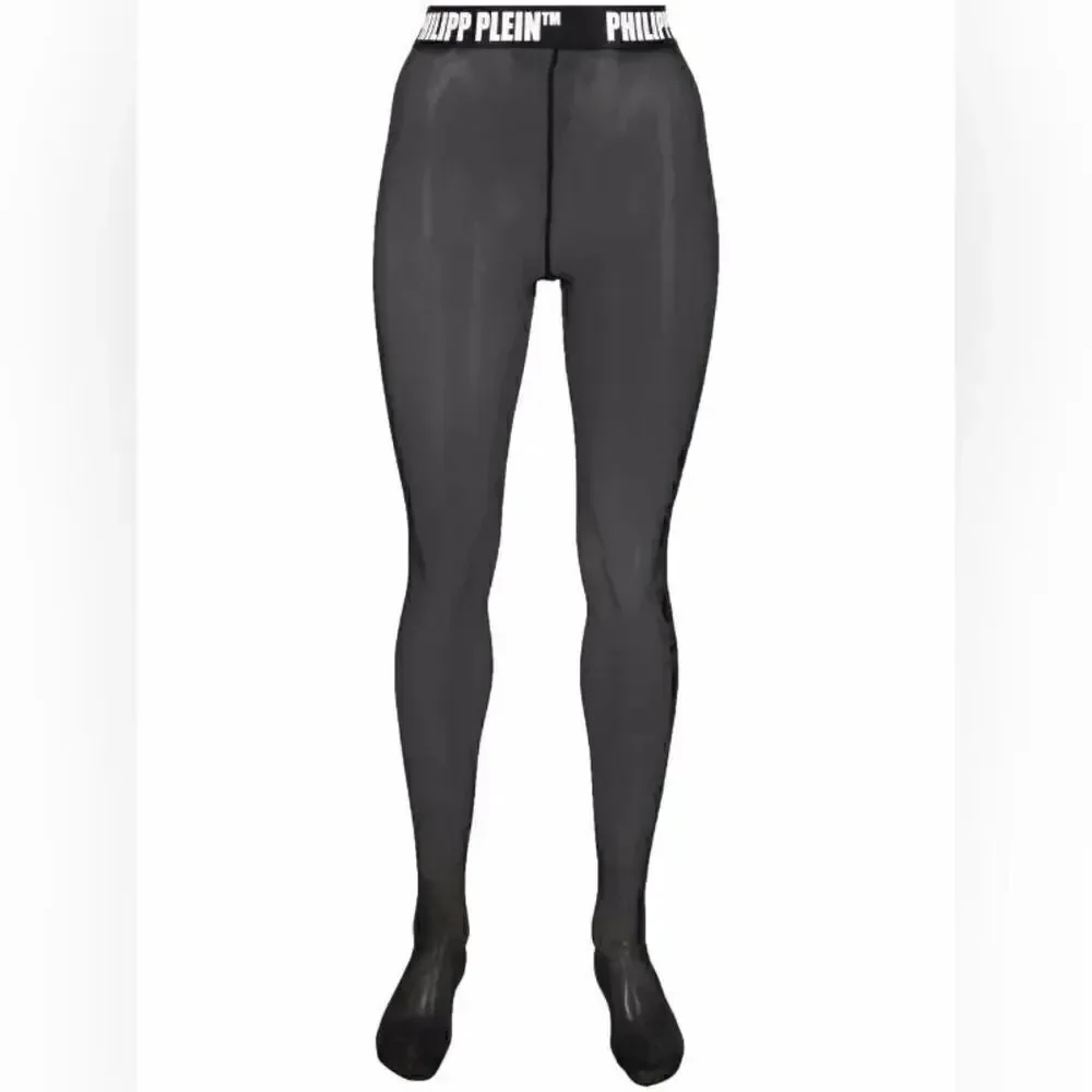 Philipp plein logo tights pantyhose size II S New